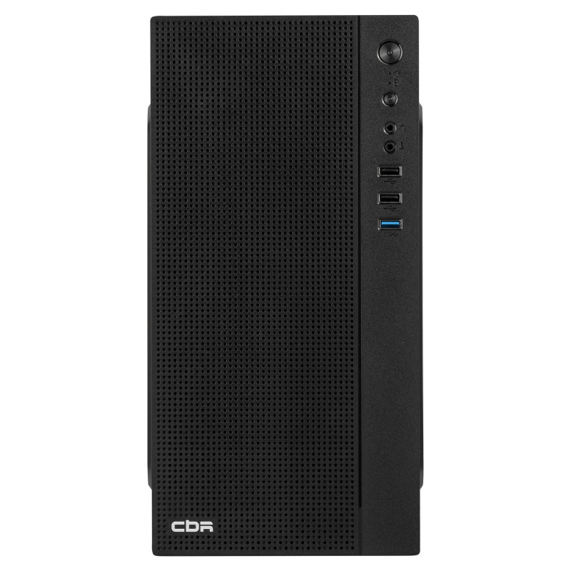 Фото  CBR Корпус mATX Minitower MX12, c БП PSU-ATX500-08EC (500W/80mm), 1*USB 3.0, 2*USB 2.0, HD Audio+Mic, Black [PCC-MATX-MX12-500W2]