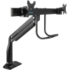 Kromax OFFICE-20 черный  Настольный кронштейн для двух мониторов 17"-35" (до 2х10кг)