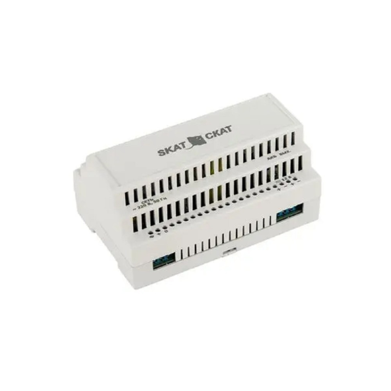 Фото  БАСТИОН SKAT-12-6.0 DIN (СКАТ ИБП-12/6-DIN) источник питания 12В 6А пластиковый корпус под DIN рейку 35 мм, МПТ (586) 