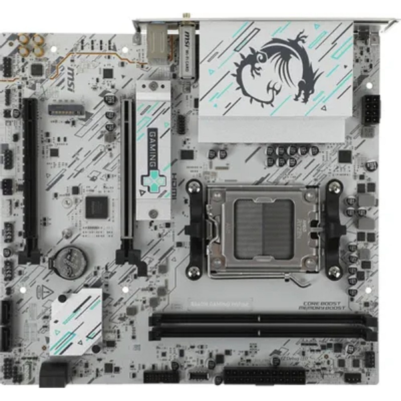 Фото  Материнская плата MSI B840M GAMING WIFI6E SocketAM5 AMD B840 2xDDR5 mATX AC`97 8ch(7.1) 2.5Gg RAID+HDMI+DP