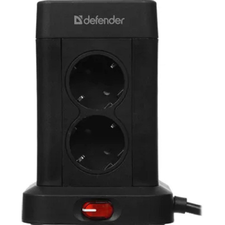 Фото  Defender Удлинитель с сетевым фильтром ILS 453 3 м, 8 розеток, 2USB-A, 2USB-C [99631]