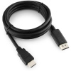 Фото  Кабель DisplayPort-HDMI Gembird/Cablexpert  1,8м, 20M/19M, черный, экран, пакет (CC-DP-HDMI-6)