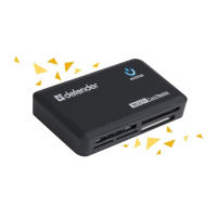 Фото  Устройство чтения/записи карт памяти Defendr OPTIMUS USB 2.0 (83501)