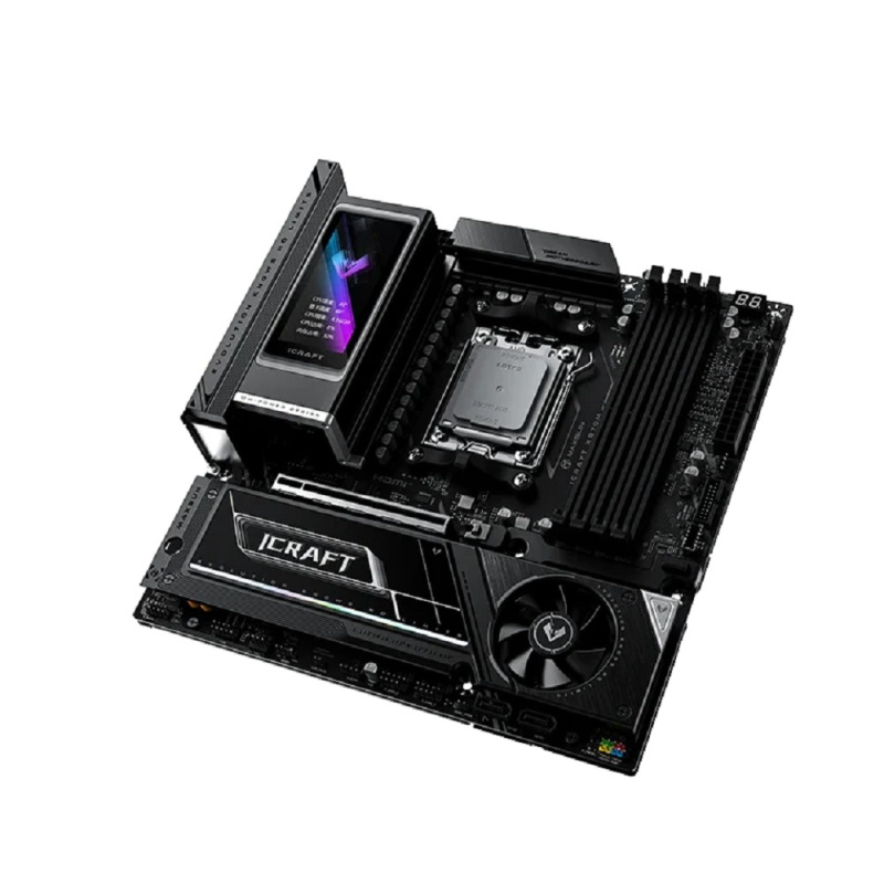 Фото  MS-iCraft X870M (Socket AM5, mATX, 4*DDR5(192Gb), DP/HDMI, 2*SATA3, 3*M.2, 1*PCIEx16, 2* Type-C, 2*USB 2.0, 6*USB 3.2, LAN 1*5G, SPDIF, WiFi7,  RTL)