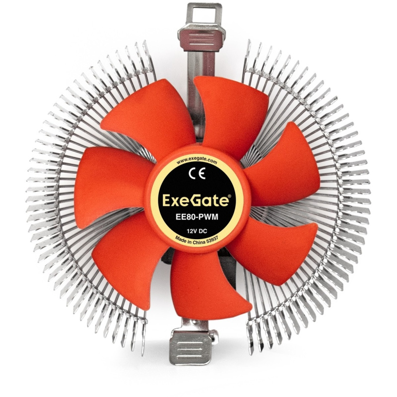 Фото  Exegate EX286145RUS Кулер ExeGate EE80-PWM (Al, LGA775/1150/1151/1155/1156/1200/1700/A­M2/AM2+/AM3/AM3+/AM4/FM1/FM2/754/9, TDP 65W, Fan 80mm, PWM, 800