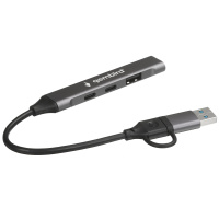 Фото  Gembird Разветвитель USB 3.0/2.0 , 4 порта: 2xType-C, 1xUSB 3.0, 1xUSB 2.0, кабель Type-C+USB (UHB-C444)