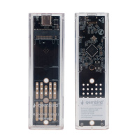 Фото  Gembird EEM2-NVME-2 Внешний корпус USB 3.1 для M2 NVME порт Type-С, пластик, прозрачный
