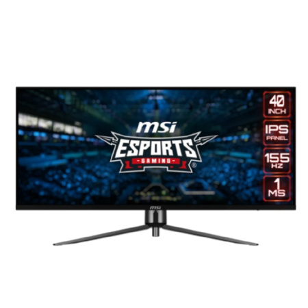 MSI 40" MAG401QR черный {IPS 3440x1440 155Hz 1ms 21:9  матовая 400cd 178 178 10bit(8bit+FRC) 2xHDMI2