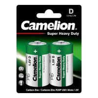 Фото  Camelion  R20  BL-2 (R20P-BP2G, батарейка,1.5В)  (2 шт. в уп-ке)