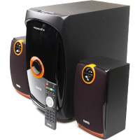 Фото  Dialog Progressive AP-200 BLACK { 2.1, 30W+2*15W RMS, USB+SD reader }