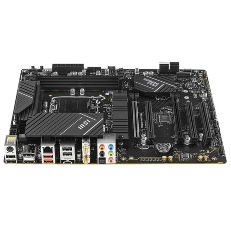 Фото  MSI PRO B760-P WIFI DDR4 {B760, LGA1700, 4DDR4, 5PCI-Ex16, 3M.2, 4SATA3.0, 3USB3.2 Gen2, 3USB3.2 , Gen1}