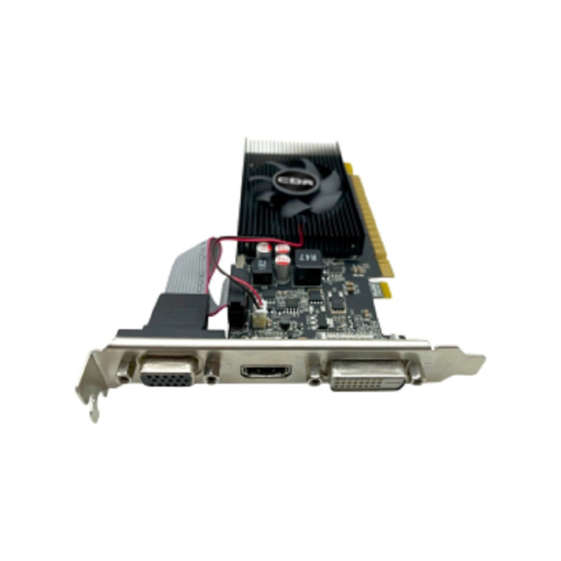 Фото  Видеокарта CBR GT710 2Gb DDR3, 64bit, 954Mhz, 1*HDMI + 1*DVI + 1*VGA, 29W, Ret [VGA-STX710-2G-RTL]