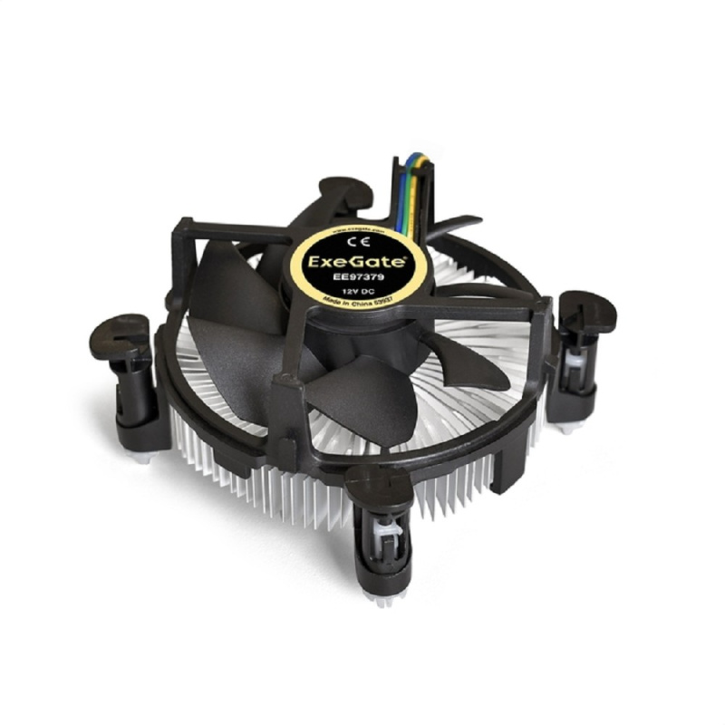 Фото  Exegate EX283280RUS Кулер ExeGate EE97379, Al, S1150/1151/1155/1156, TDP 65W, Hydro bearing, 4pin, 23.5db, BOX