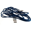 Фото  PERFEO Кабель USB2.0 A вилка - USB Type-C вилка, черно-синий, длина 3 м. (U4904)
