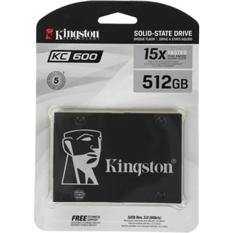 Фото  Kingston SSD 512GB KC600 Series SKC600/512G {SATA3.0}
