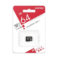 Фото  Micro SecureDigital 64Gb Smartbuy Class 10 UHS-1 (без адаптера) (SB64GBSDCL10-00)