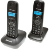 Фото  Panasonic KX-TG1612RUH (серый)  {Доп трубка в комплекте,АОН, Caller ID,12 мелодий звонка,поиск трубки}