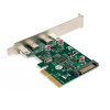 Фото  Exegate EX283715RUS Контроллер EXE-313 PCI-Ex4, 2*USB3.1 Type-C ext, разъем доп.питания (OEM)