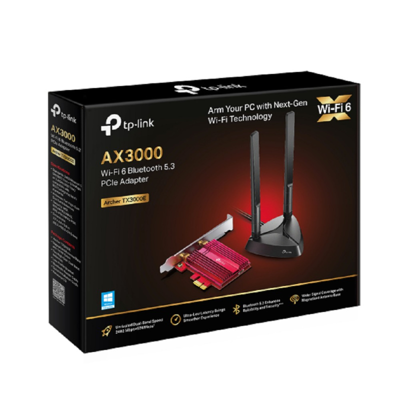 Фото  TP-Link Archer TX3000E AX3000 Wi-Fi 6 Bluetooth 5.3 адаптер PCI Express