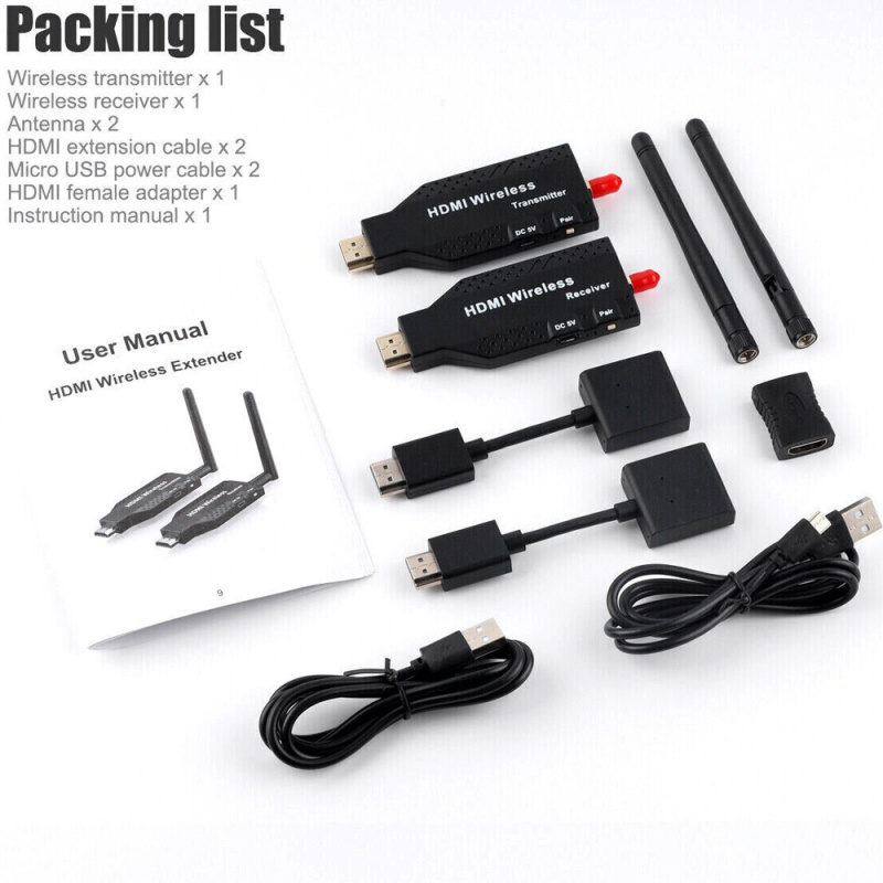 Фото  ORIENT VE056, WiFi HDMI Extender (Tx+Rx), HDMI беспроводной удлинитель до 50 м, HDMI 1.3, 1080p@60Hz, HDCP1.2, питание от USB (31371)