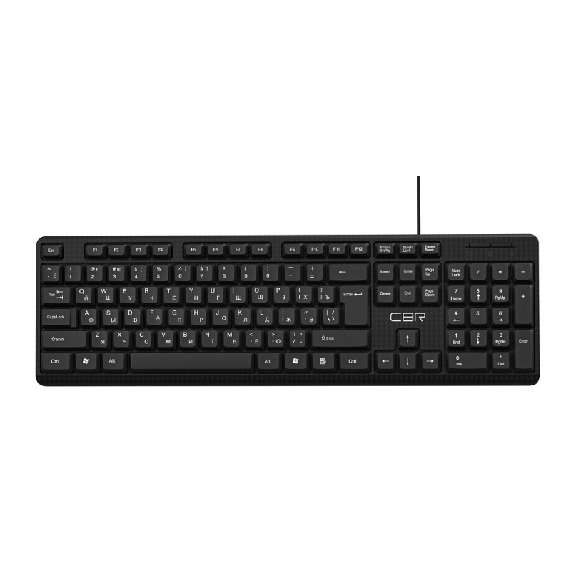 CBR KB 111 Carbon USB  Клавиатура 104 кл.  офисн.  1 5 м  поверхность под карбон