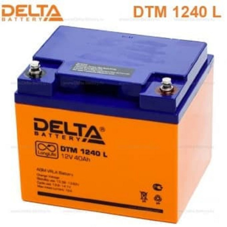 Фото  Delta DTM 1240 L (40 А\ч, 12В) свинцово- кислотный аккумулятор  