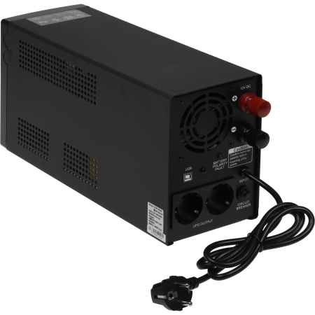 Фото  PowerCom ИБП Infinity INF-800(AP) {Line-Interactive, 800VA / 480W, Tower, 2xEURO, LCD, USB, подкл. доп. батарей} (314809)