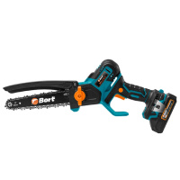 Фото  Bort BKS-218-LI Цепная пила аккумуляторная,  {18В Li-Ion, Makita 18V LXT,  шина 203мм, Бесщеточный, Шаг цепи, дюйм 1/4, движения цепи, м/сек 10, вес 1