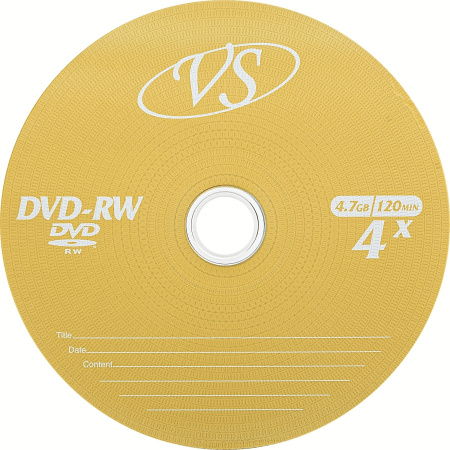Фото  VS DVD-RW 4,7 GB 4x SL/5 (VSDVDRWSL501) (620816)