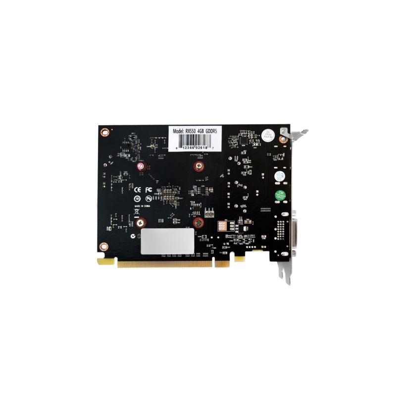 Фото  Видеокарта CBR Radeon RX 550 4G GDDR5, 128BIT, 896, 1175MHz, Single fan, PCIE 3.0, 50W (DVI/HDMI/DP) [VGA-STX550-4G-RTL]