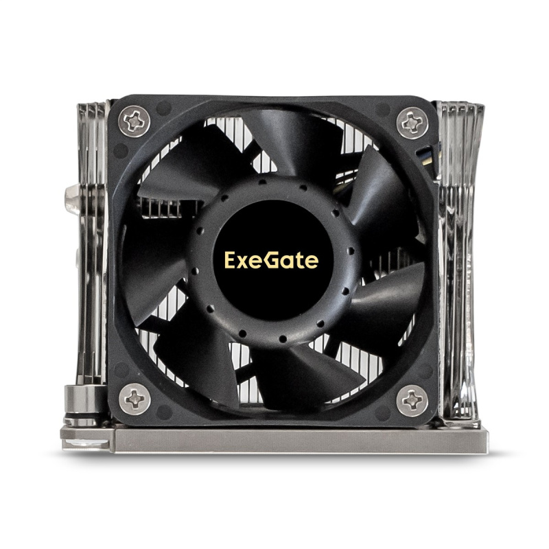 Фото  Exegate EX293440RUS Кулер ExeGate ESNK-P0068APS4.PWM.2U.3647.Cu {Al+Cu, 2U, 3 тепл. трубки, LGA3647, TDP 205W, Fan 80mm, PWM, 2100-6800RPM, 2 ball bea