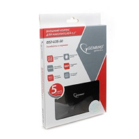 Фото  Gembird EE2-U3S-50 Внешний корпус 2.5" чёрный, USB 3.0, SATA, до 2 Тб, алюминий