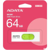 Фото  A-DATA Flash Drive 64GB <AUV320-64G-RWHGN> UV320, USB 3.2, белый/зеленый