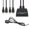 ORIENT HS21HC, HDMI KVM переключатель на 2 устройства, порты HDMI + 2xUSB (клавиатура+мышь) + 2xUSB 2.0, поддержка 4K@60Hz, встроенные кабели 2xHDMI+2