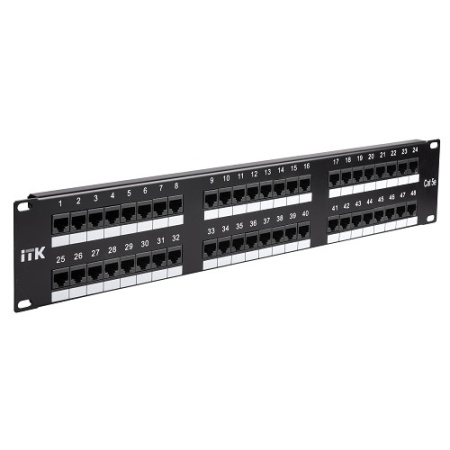 ITK PP48-2UC5EU-D05 2U патч-панель кат.5Е UTP  48 портов (Dual)
