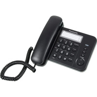 Фото  Panasonic KX-TS2352RUB (черный) {индикатор вызова,порт для доп. телеф. оборуд.,4 уровня громкости звонка}