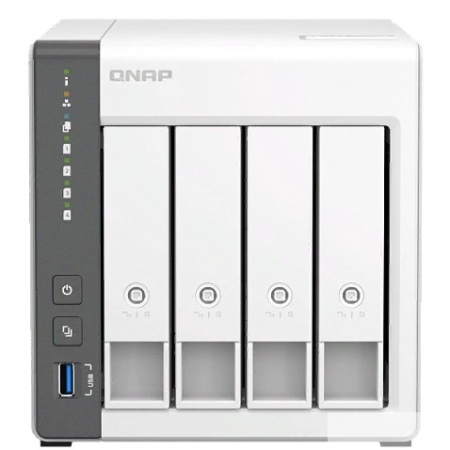 QNAP D4 (REV. C) Сетевое хранилище без дисков  channel NAS 4 HDD trays.ARM 4-core Cortex-A55 2.0GHz 
