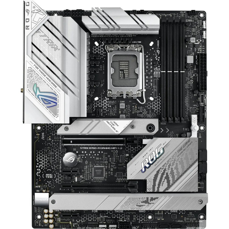 Фото  ASUS ROG STRIX B760-A GAMING WIFI (Socket 1700, ATX, 4xDDR5(192GB), DP/HDMI, 1xPCIe 5.0x16/1xPCIe 3.0x16/2xPCIe 3.0, 1xLAN (2.5GbE),  Wi-Fi 6E, BT, 4x