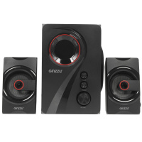 Фото  Ginzzu GM-406 2.1 с Bluetooth, выходная мощность 20Вт + 2х10Вт, аудиоплеер USB-flash, SD-card, FM-радио, пульт ДУ - 21 кнопка, стерео вход (2RCA), экв
