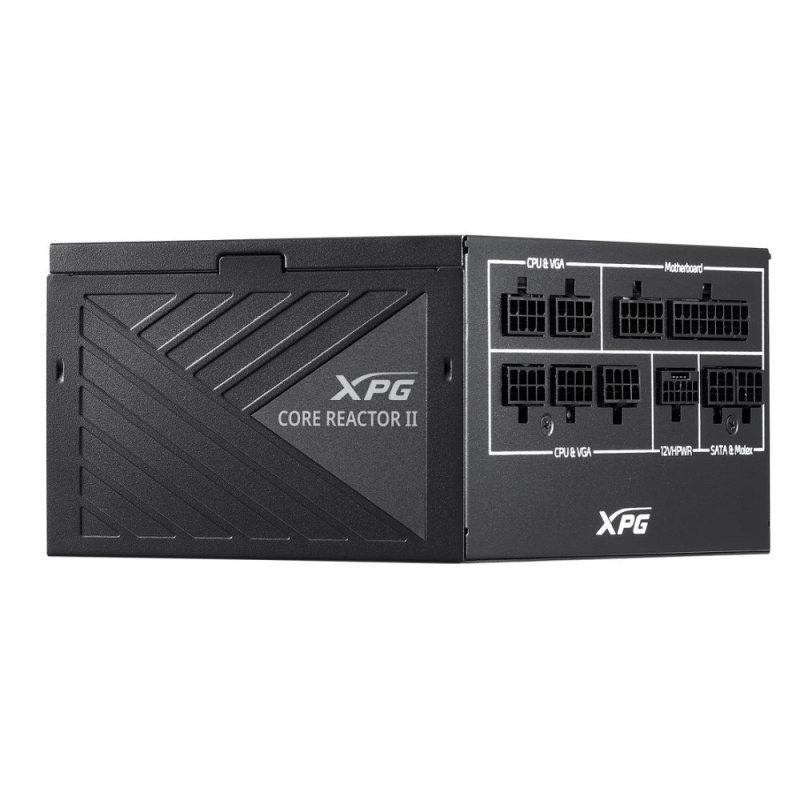 Фото  XPG CORE REACTOR II 850 black (ATX 3.1, 850W, Full Modular, PWM 120mm FDB fan, Active PFC, DC to DC,Half-Bridge & LLC converter, 80+ GOLD, all Japanes
