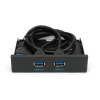 Фото  Gembird Планка USB 3.0 на переднюю панель 3.5", 2 порта USB (FP3.5-USB3-2A)