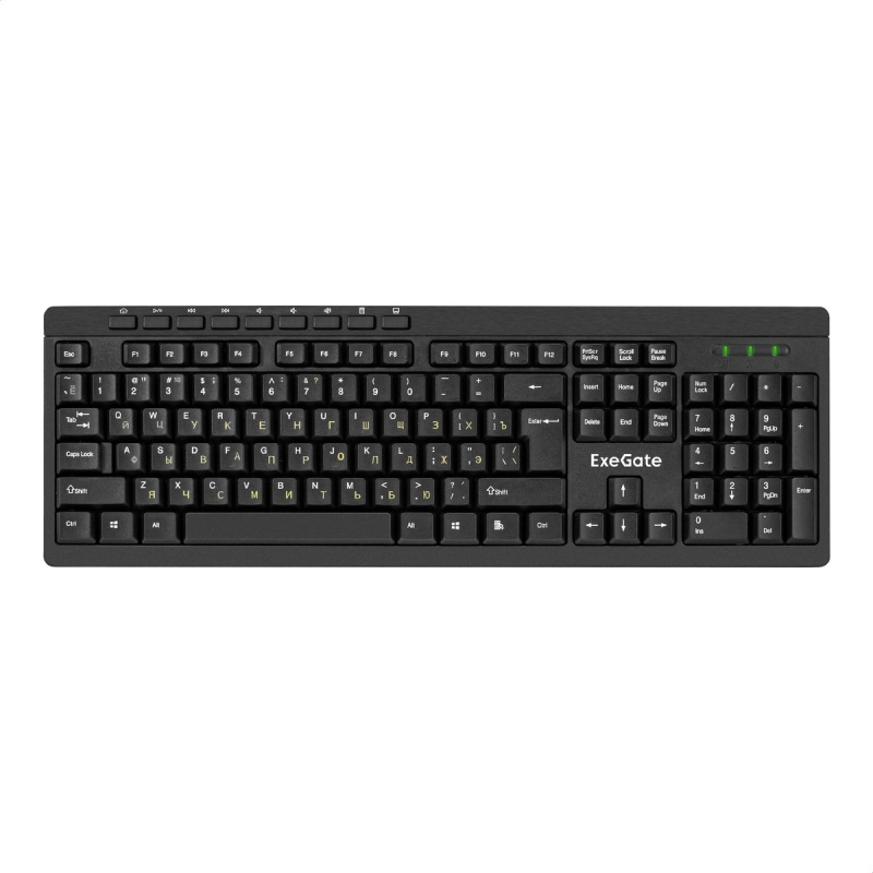 Фото  Exegate EX298904RUS Комплект беспроводной ExeGate Professional Standard Combo MK260 (клавиатура мультимедийная полноразмерная влагозащищенная 113кл. +