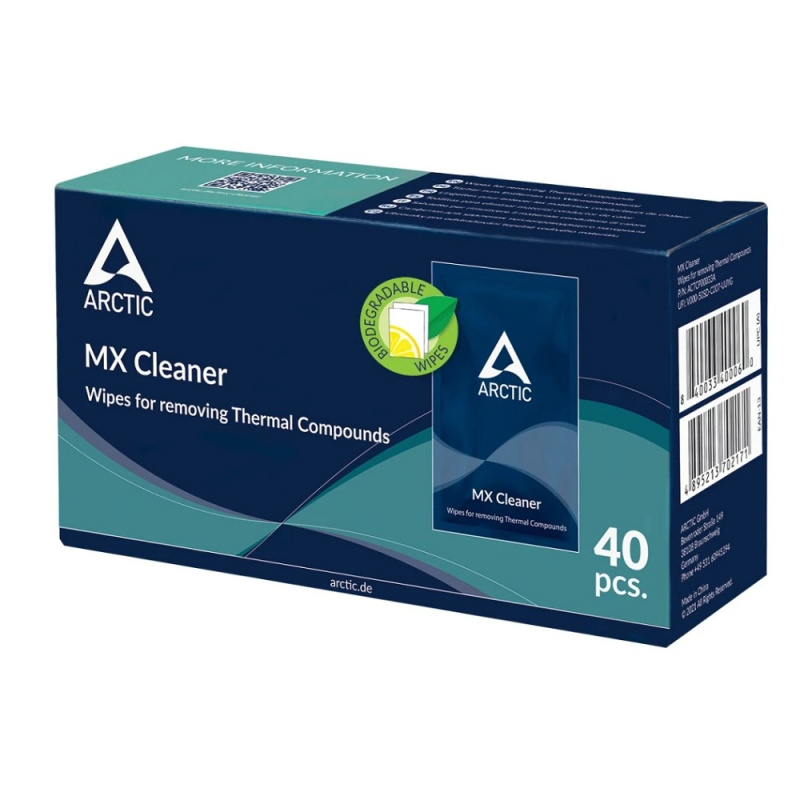 Фото  Салфетки для снятия термопасты MX Cleaner wipes (Box of 40 bags) ACTCP00033A