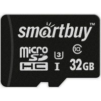 Фото  Micro SecureDigital 32GB Smartbuy серия Pro U3/A1/V30, 95/60 МБ/с, с адаптером S