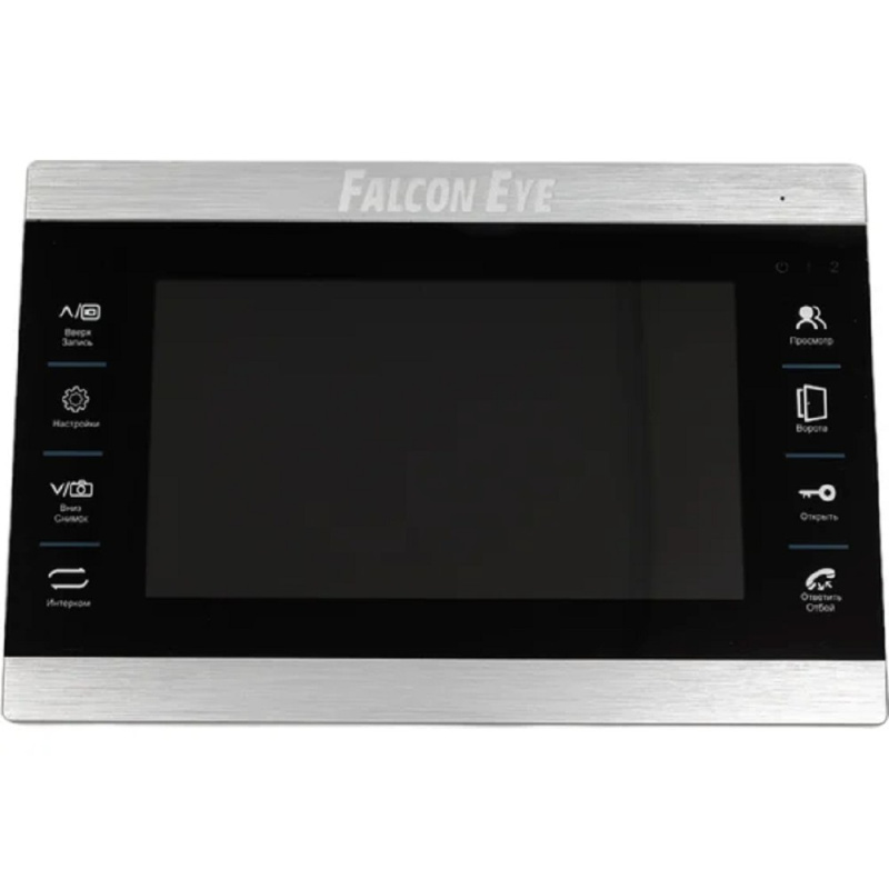 Фото  Falcon Eye FE-70 ATLAS HD (Black) HD Видеодомофон: дисплей 7" TFT;  сенсорные кнопки; подключение до 2-х вызывных панелей и до 2-х видеокамер; адресны