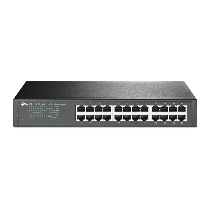 TP-Link TL-SG1024D Коммутатор с 24 гигабитными портами для размещения на столе или в стойке
