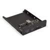 Exegate EX283578RUS Планка USB на переднюю панель ExeGate U3H-621, 3,5", 2*USB3.0+1*TypeC+1*SD+TF card, черная, металл, подсоединение к мат. плате