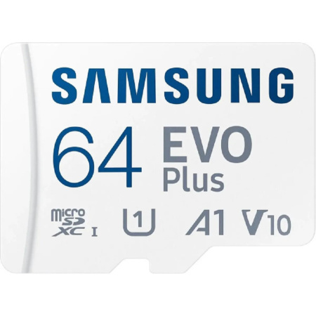 Фото  Micro SecureDigital 64GB Samsung Class 10 Evo Plus U1 (R/W 160 MB/s) + SD адаптер [MB-MC64SA/EU/CN]