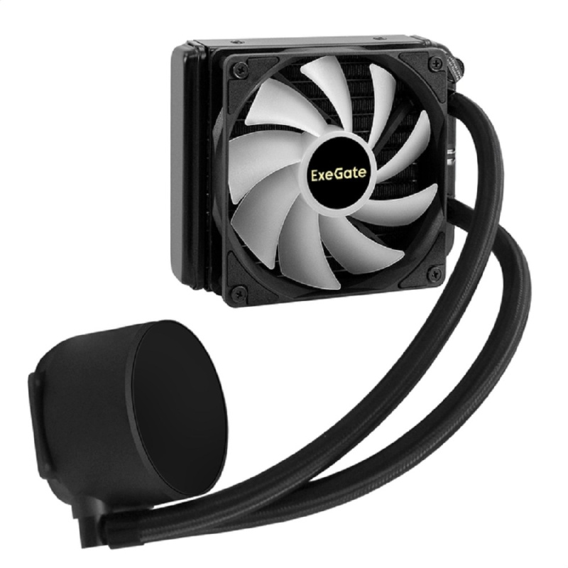 Фото  Exegate EX298720RUS Комплект водяного охлаждения ExeGate BlackWater-120V3.PWM.RGB (RGB подсветка, LGA2066/2011/1366/1150/1151/1155/1156/1200/1700/1851