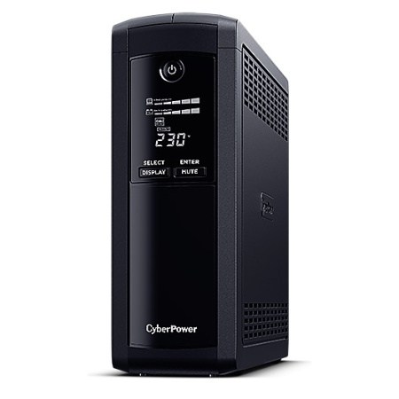 CyberPower VP1600ELCD ИБП {Line-Interactive  Tower  1600VA 960W USB RS-232 RJ11 45  (4 + 1 EURO)  12